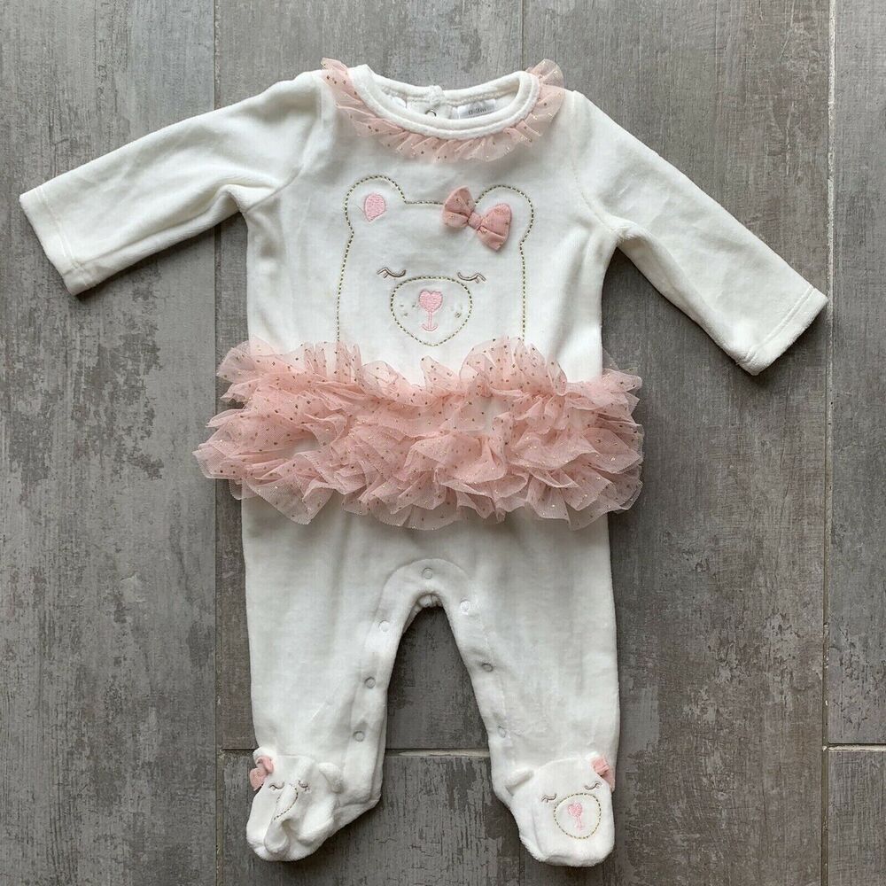 Koala Baby Harvest Layette White Bear Boho Tutu Ruffle Infant Girl NEW Cute 0-3